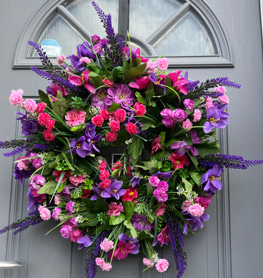 Purples & Pinks Wildflower Wreath
