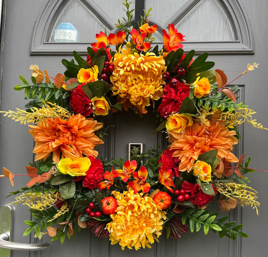 Large Autumn Door Wreath