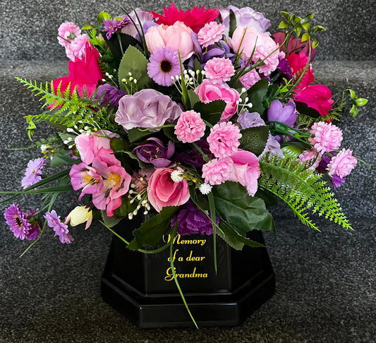 Pink & Lilacs Grandma Memorial Vase
