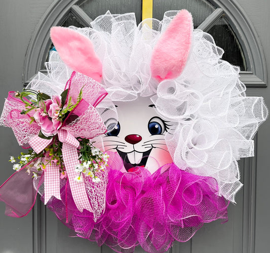 Large Easter Bunny Door Wreath