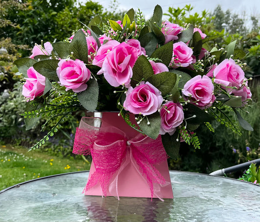 Pink Rose Bouquet Box